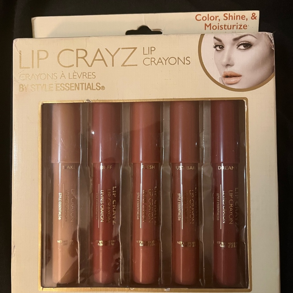 Lip Crayons Set - Elegant Pink and Brown Shades